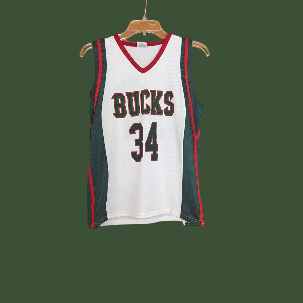 Park Antony Milwaukee Bucks # 34 Antetokounmpo white youth jersey size 18-20